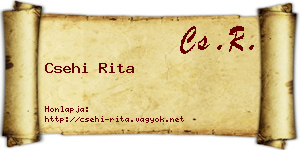 Csehi Rita névjegykártya